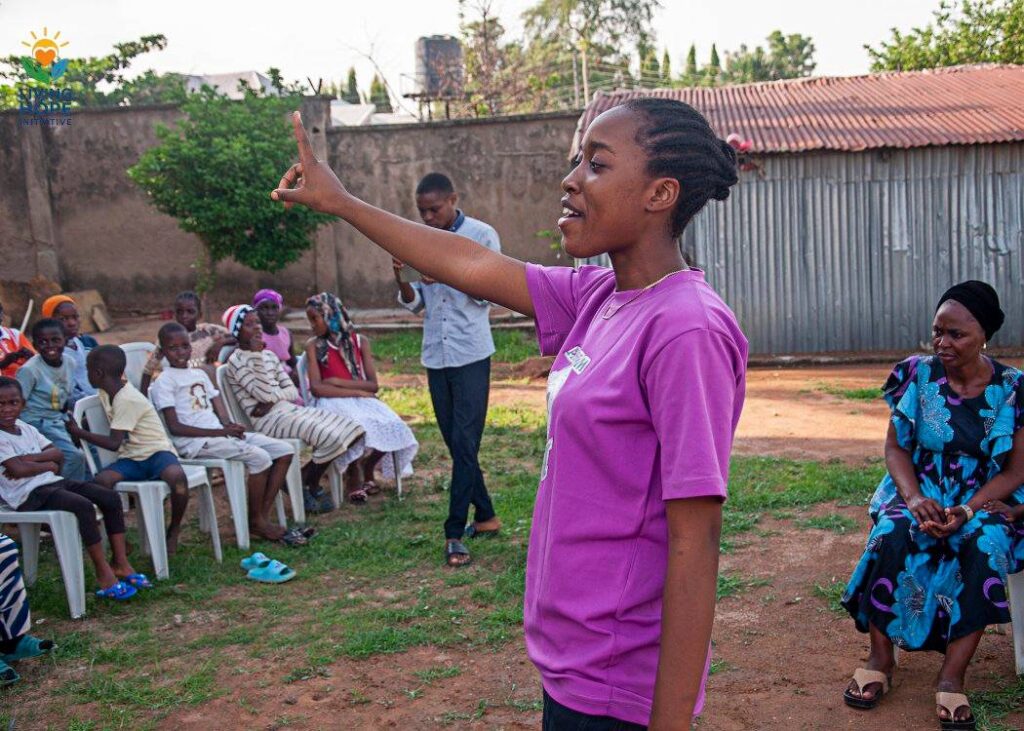 Adaobi at the inuagral activity with the Living Hope Initiative in 2025