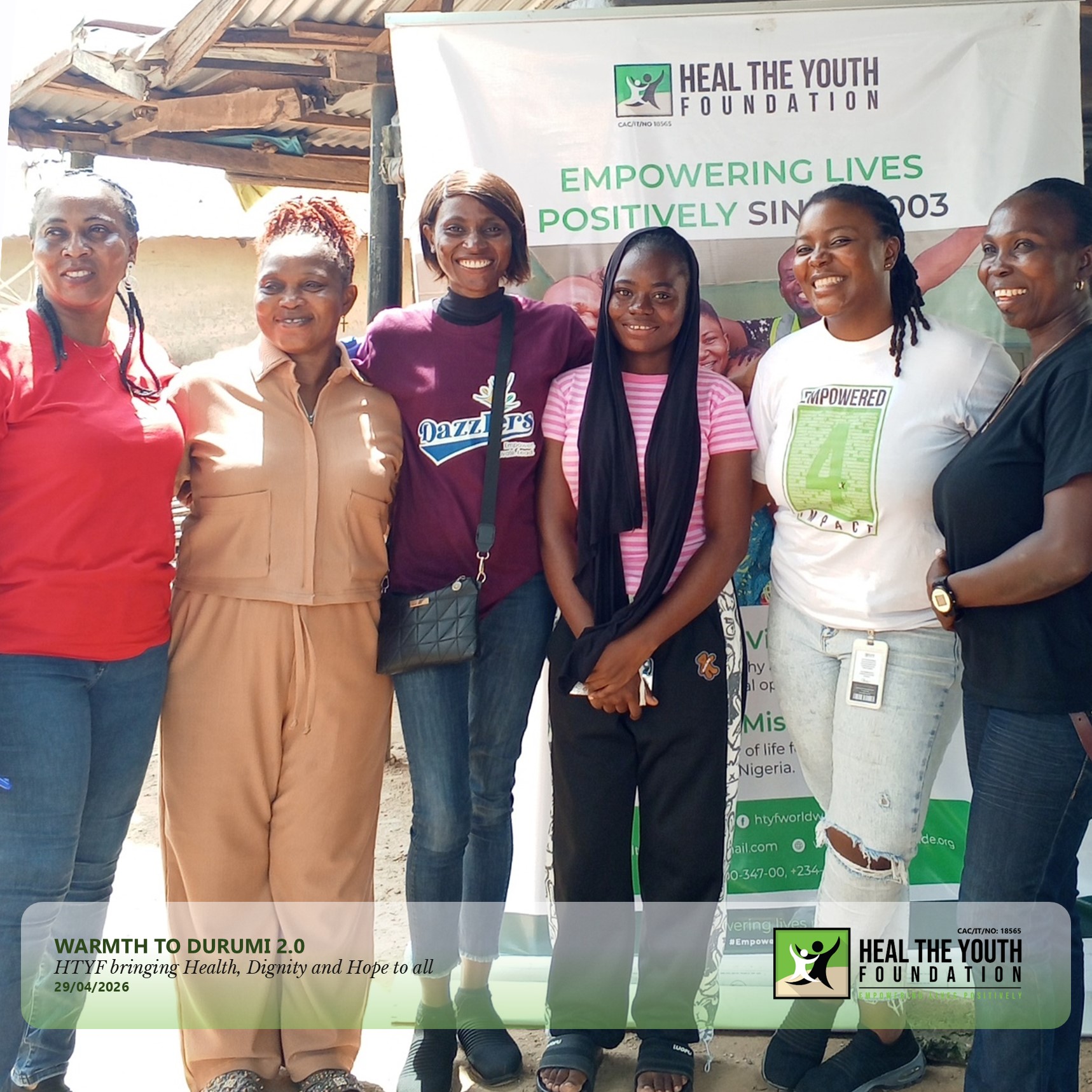 A cross section of the six volunteers that made the integrated healthcare outreach in Durumi a success.