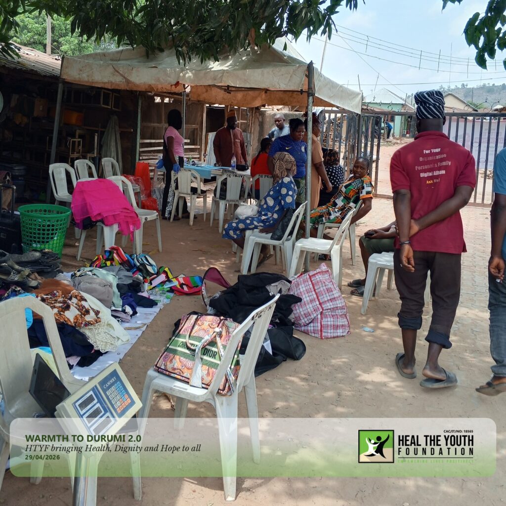 A cross section of the site where the integrated healthcare outreach in Durumi took place.